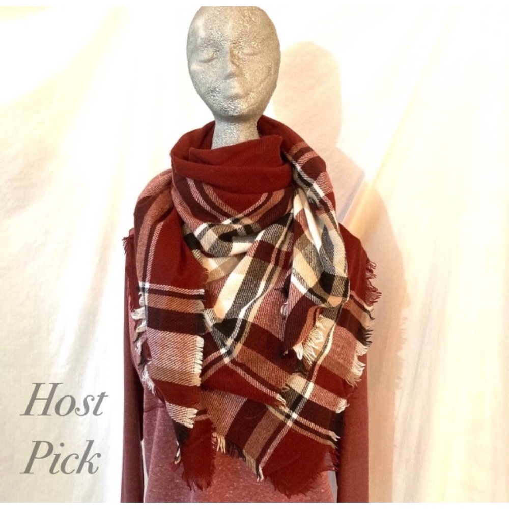 Burgundy Blanket Scarf